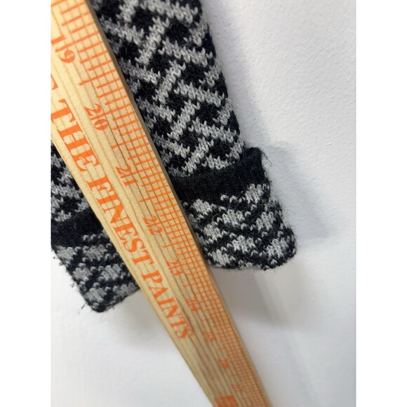 Giovanna Tricot Made Italy Black Houndstooth Long Knit Cardigan-Pockets Wool S - Picture 5 of 12